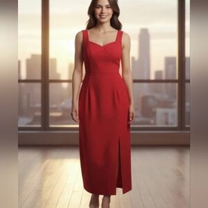 LIZ CLAIBORNE Elegant Red Sleeveless Dress. Size 14